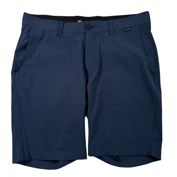 Travis Mathew Mens Size 33 Blue Golf Shorts 9" Inseam - Picture 1 of 7